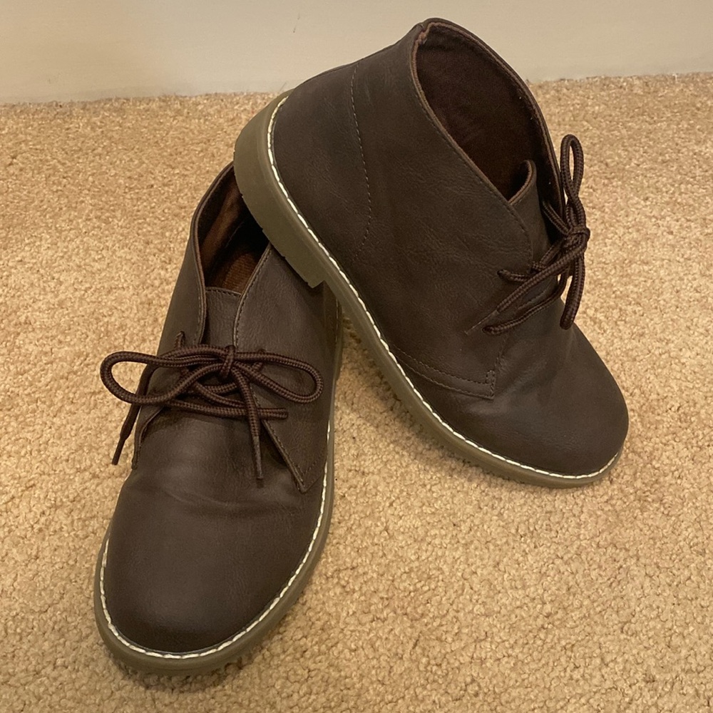 Boy’s Brown Lace Up Boots, Size 4